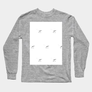 White background with fine gray abstraction Long Sleeve T-Shirt